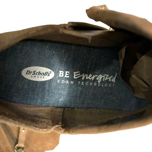 Dr. Scholl’s Womens Ankle Booties Be Energized Size 9 Brown Suede Insole Comfort - Picture 7 of 9
